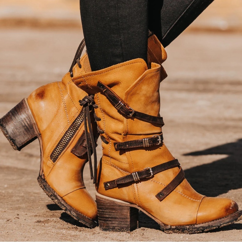 🔥 Freebird Tan Cora Boots - Worn Once